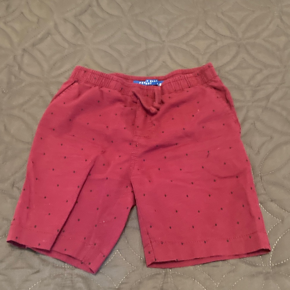 Perry Ellis Boy Red Patterned Shorts - Picture 4 of 4